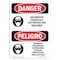 Signmission OSHA Sign, Hazardous Chemicals Eye Protection Bilingual, 14in X 10in Alum, 10" W, 14" H, Spanish OS-DS-A-1014-VS-1310 - alternate 1
